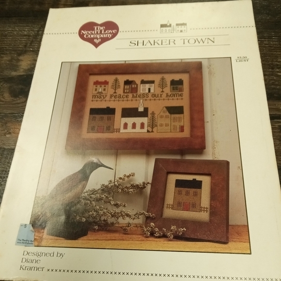 Vintage Shaker Town Cross Stitch Pattern Booklet Shakers Quakers - Picture 1 of 2